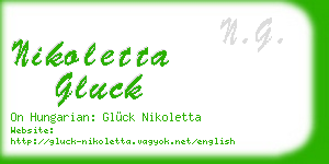nikoletta gluck business card