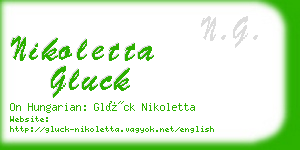 nikoletta gluck business card